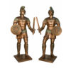 Bronze Warriors in Armor Sculpture Set