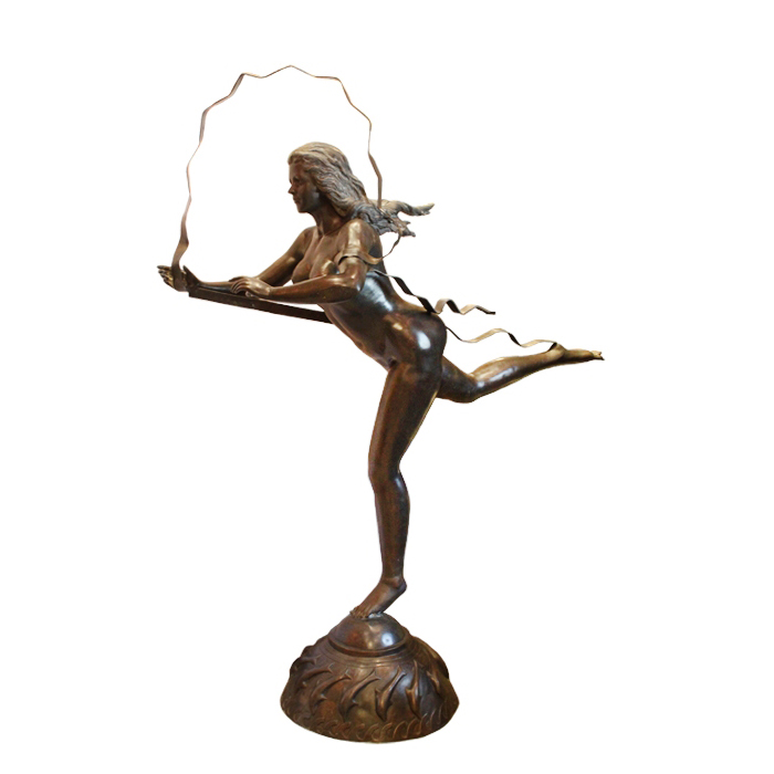 Cast Bronze Marathon Lady Sculpture Metropolitan Galleries