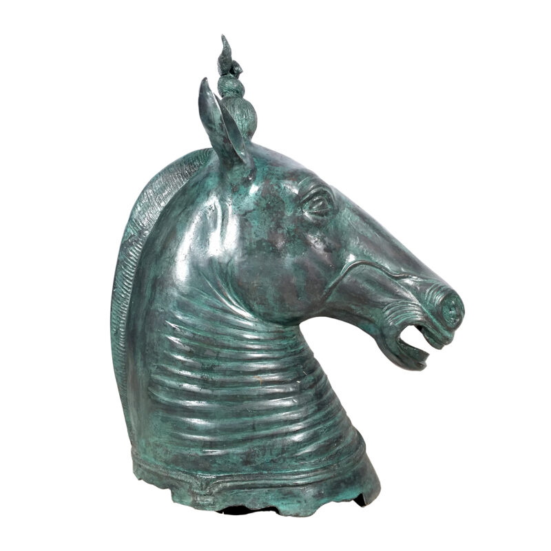 Cast Bronze Roman Horse Head Sculpture Metropolitan Galleries