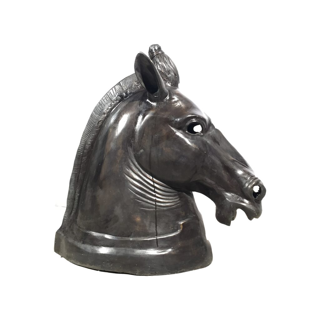Bronze Roman Horse Head Sculpture Metropolitan Galleries Inc.