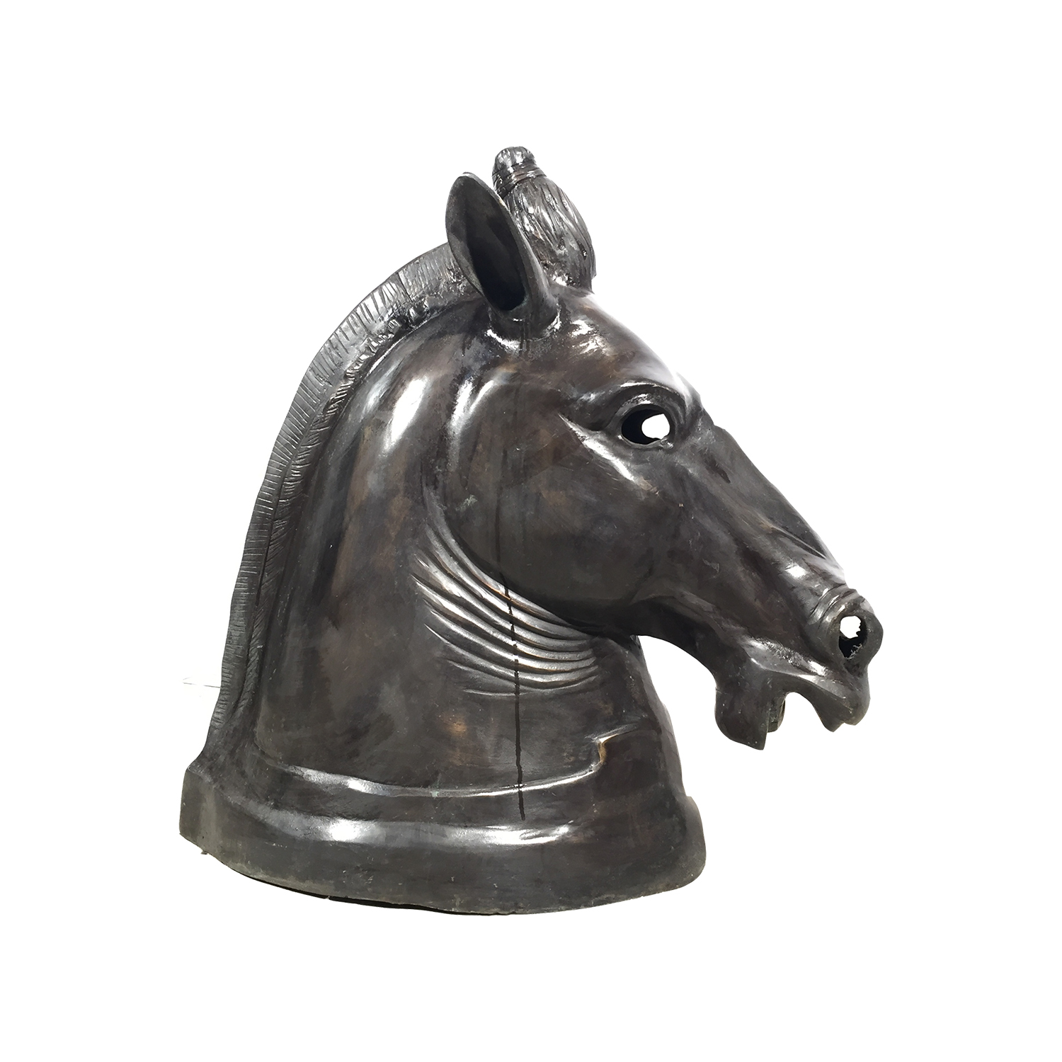 Cast Bronze Roman Horse Head Sculpture Metropolitan Galleries