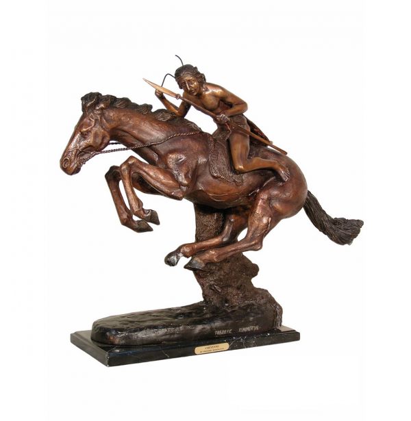 Bronze Frederick Remington Cheyenne Tabletop Sculpture Metropolitan