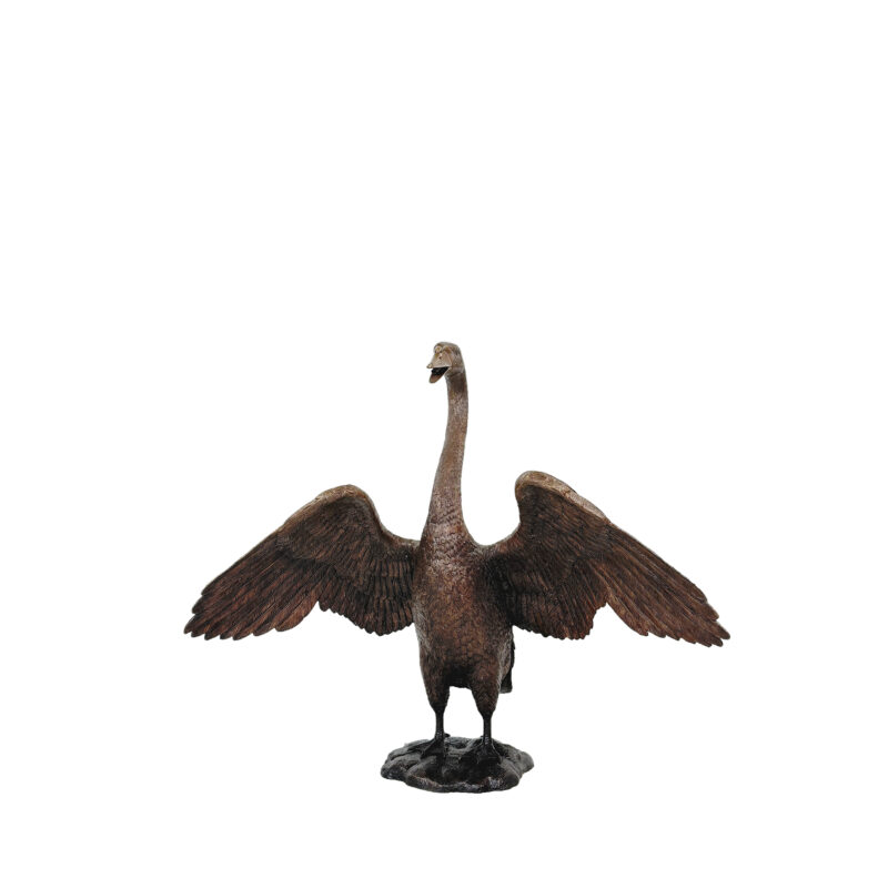 SRB47183-B Bronze Swan Fountain Sculpture by Metropolitan Galleries Inc.