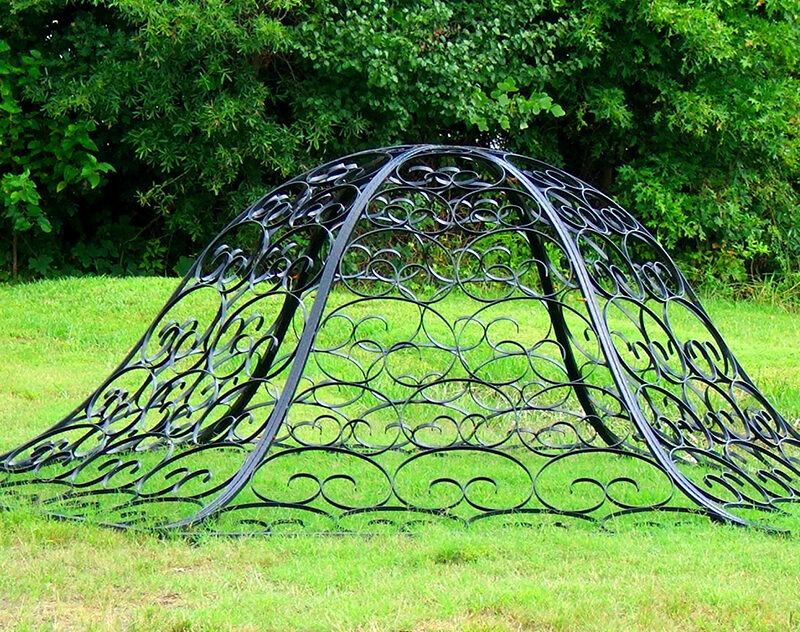 Wrought Iron Domed Gazebo with Decorative Dome Overhead