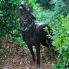Bronze Standing Wolf Sculpture
