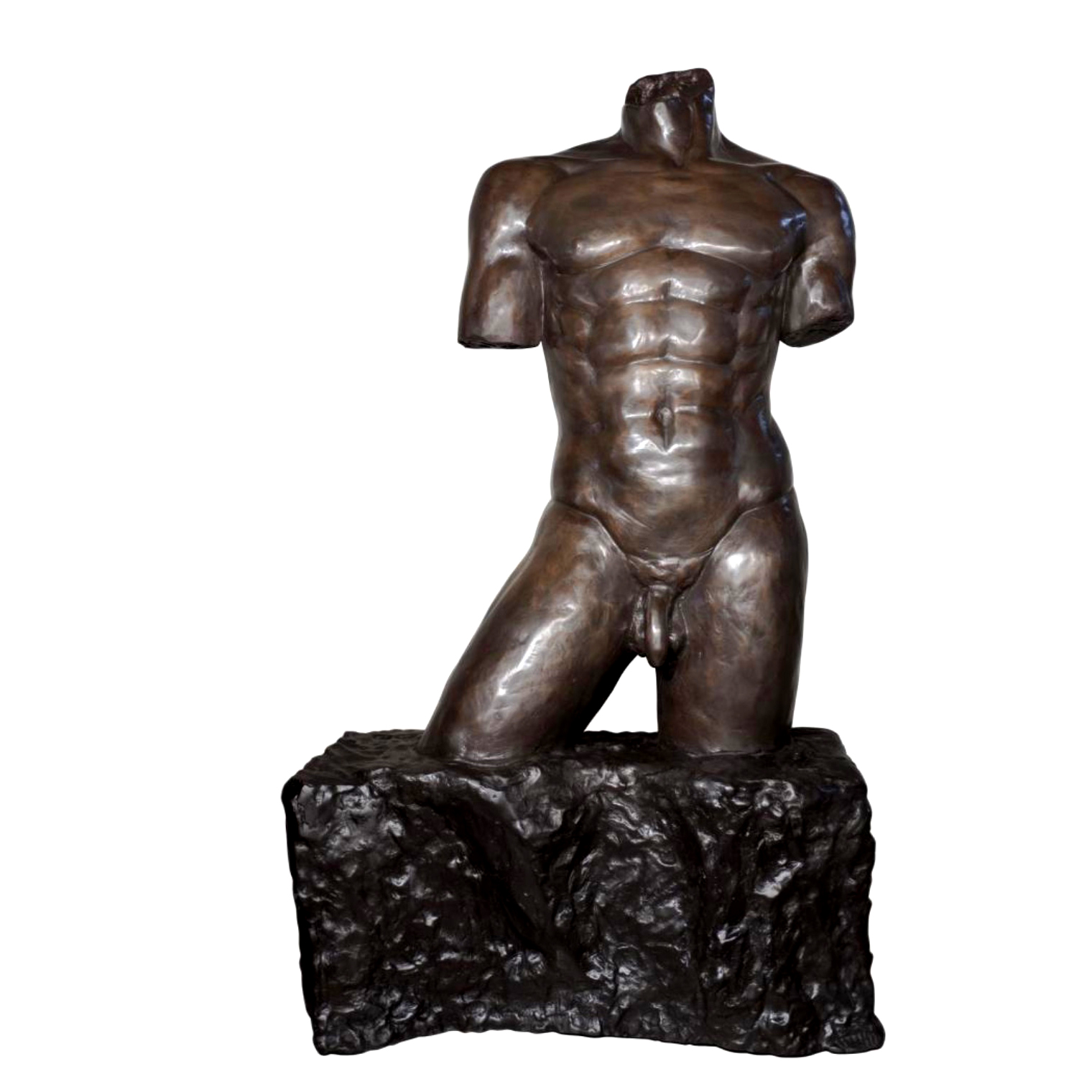 Bronze Male Torso Sculpture Metropolitan Galleries SRB055670
