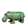 Bronze Hippopotamus Mouth Closed Sculpture