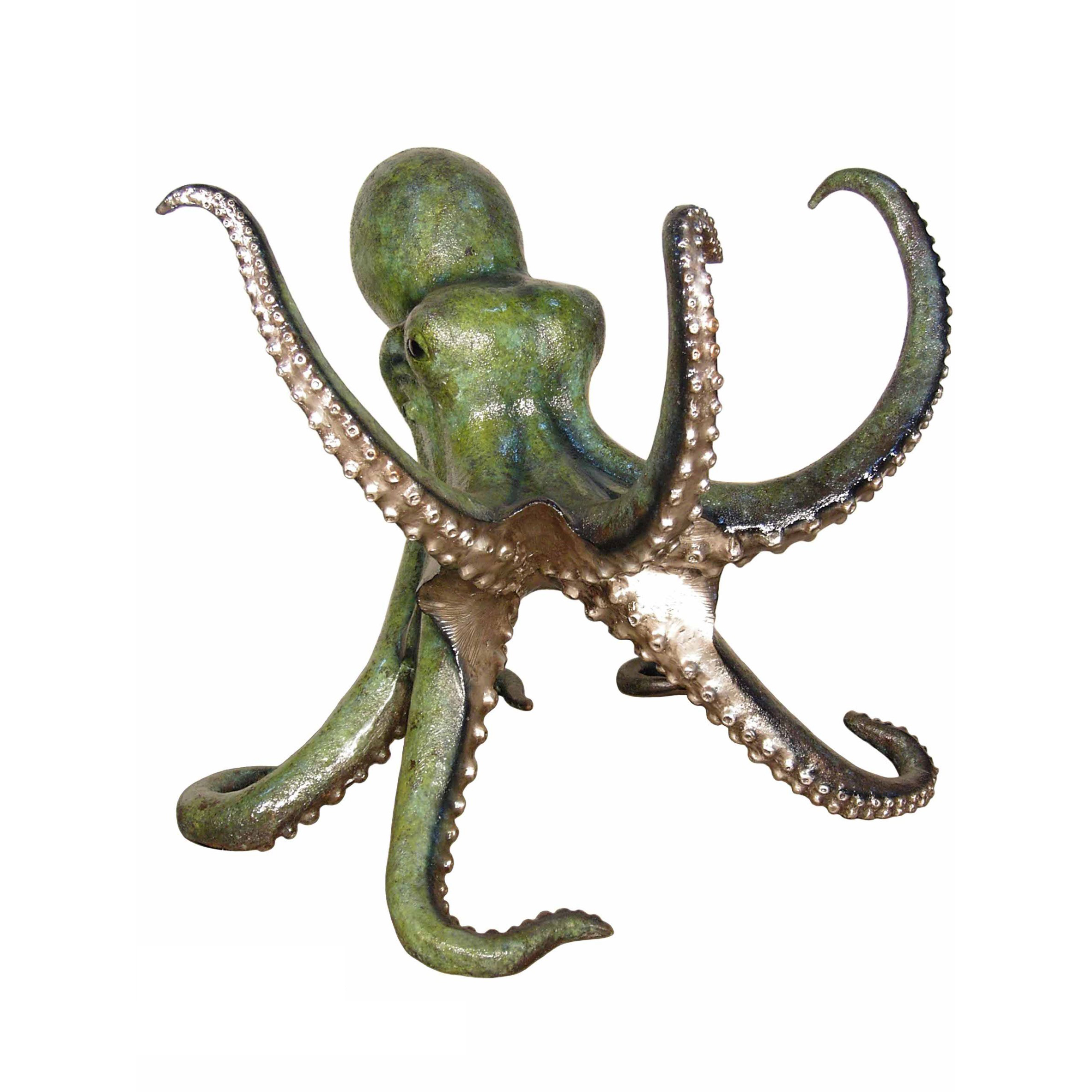 Color Patina Bronze Octopus Table Base Sculpture Metropolitan Galleries Inc.