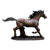 Bronze Running Horse on Base Sculpture