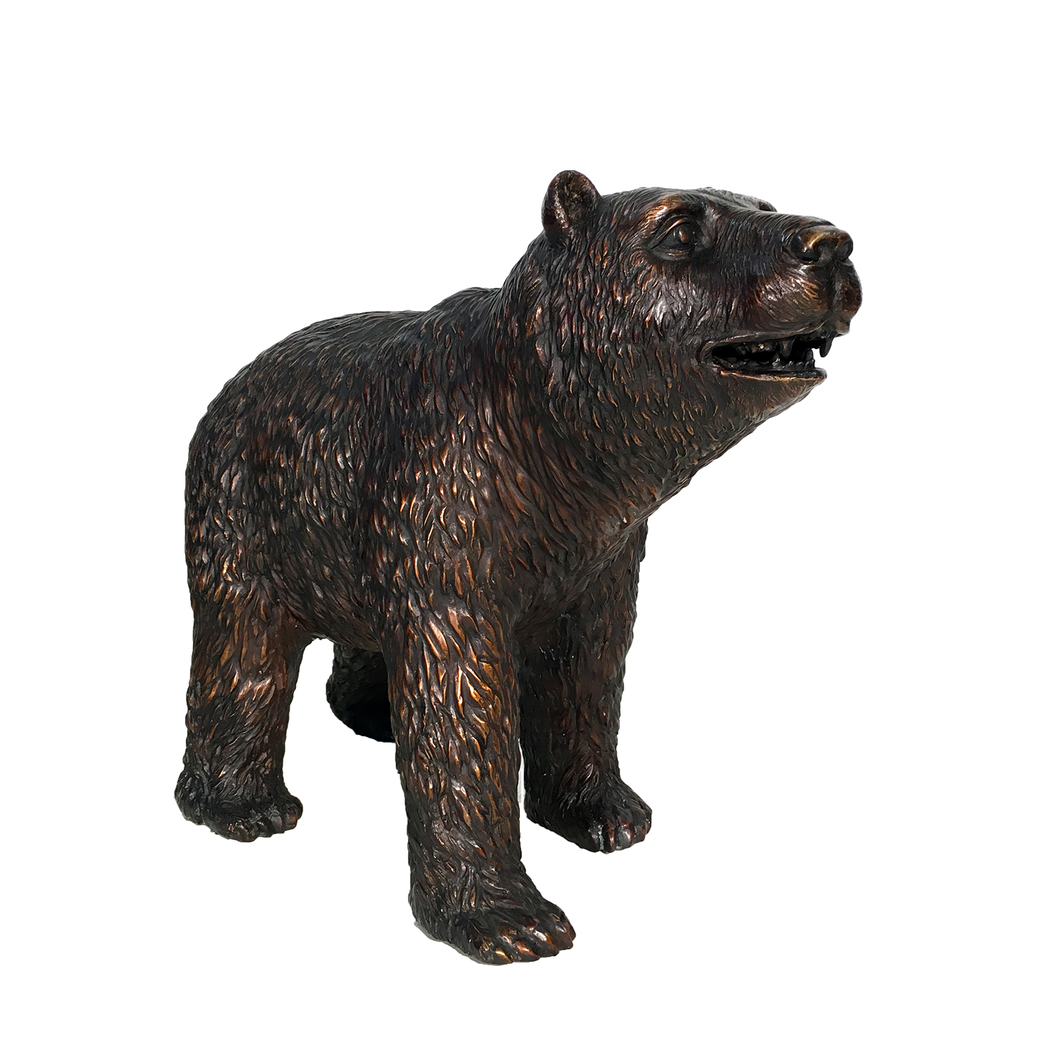 Bronze Small Standing Bear Sculpture Metropolitan Galleries Inc.