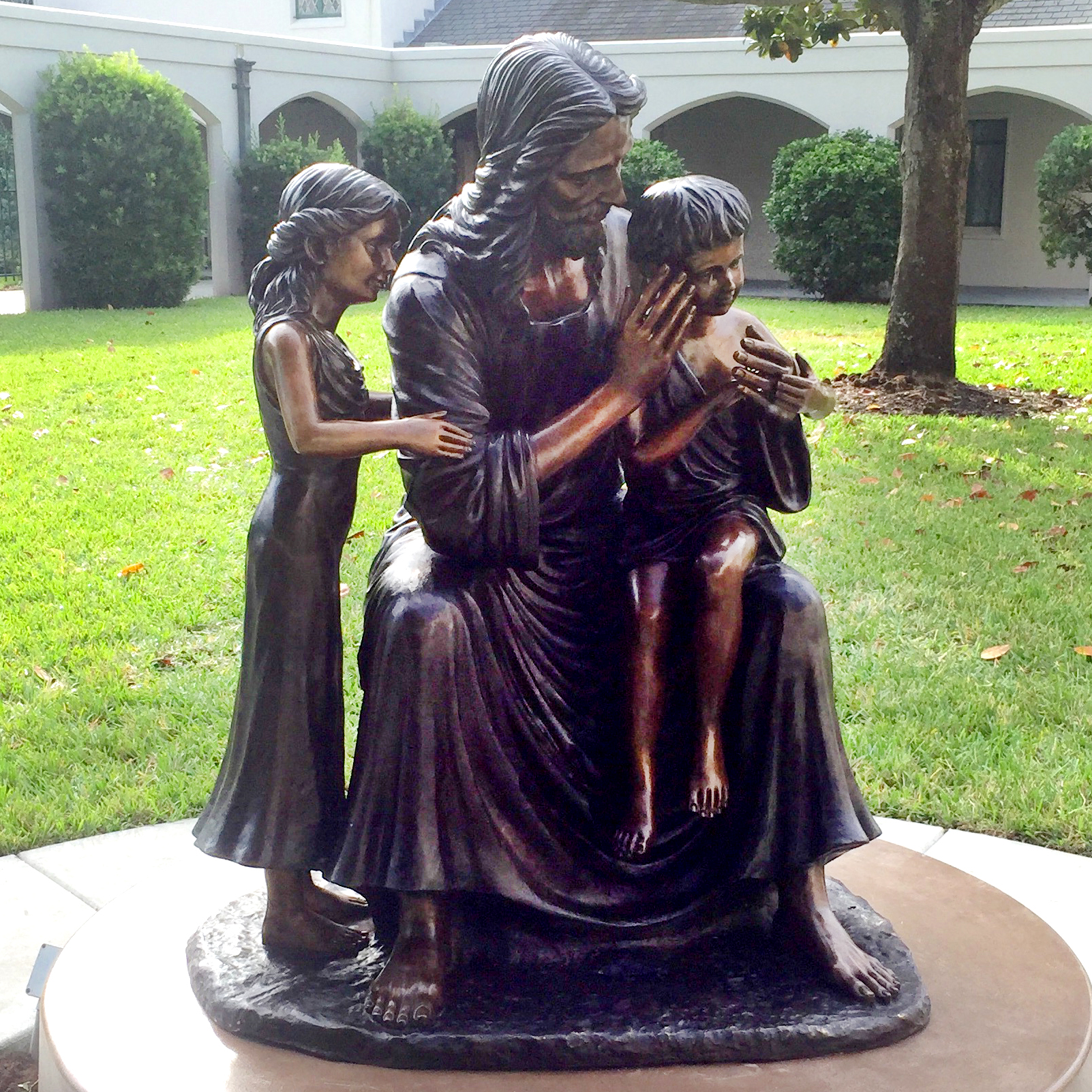 Bronze Jesus with Children Sculpture Metropolitan Galleries Inc.