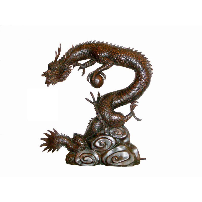 Bronze Japanese Dragon Sculpture Fountain Metropolitan Galleries Furniture Trade