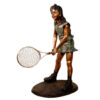 Bronze Girl Tennis Player Sculpture