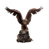 Bronze Eagle on Rock Sculpture