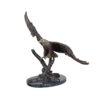 Bronze Swooping Eagle on Branch Sculpture