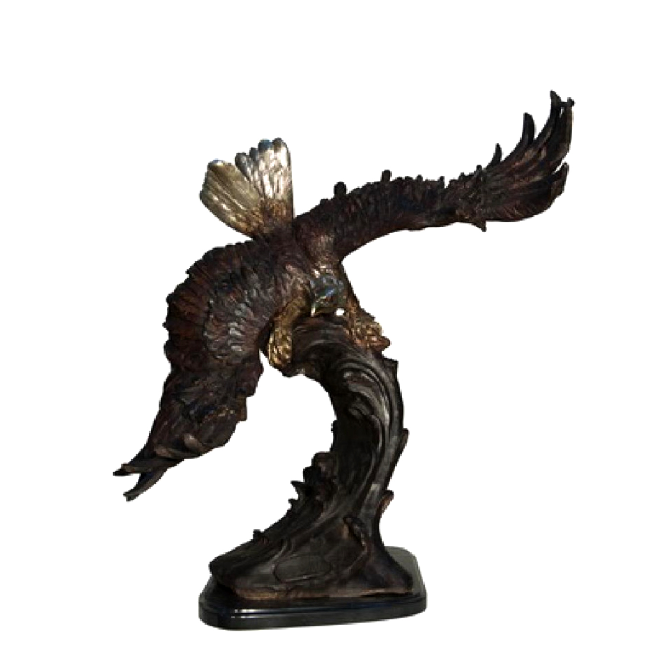 SRB055916 Bronze Eagle on Wave Sculpture Metropolitan Galleries Inc.