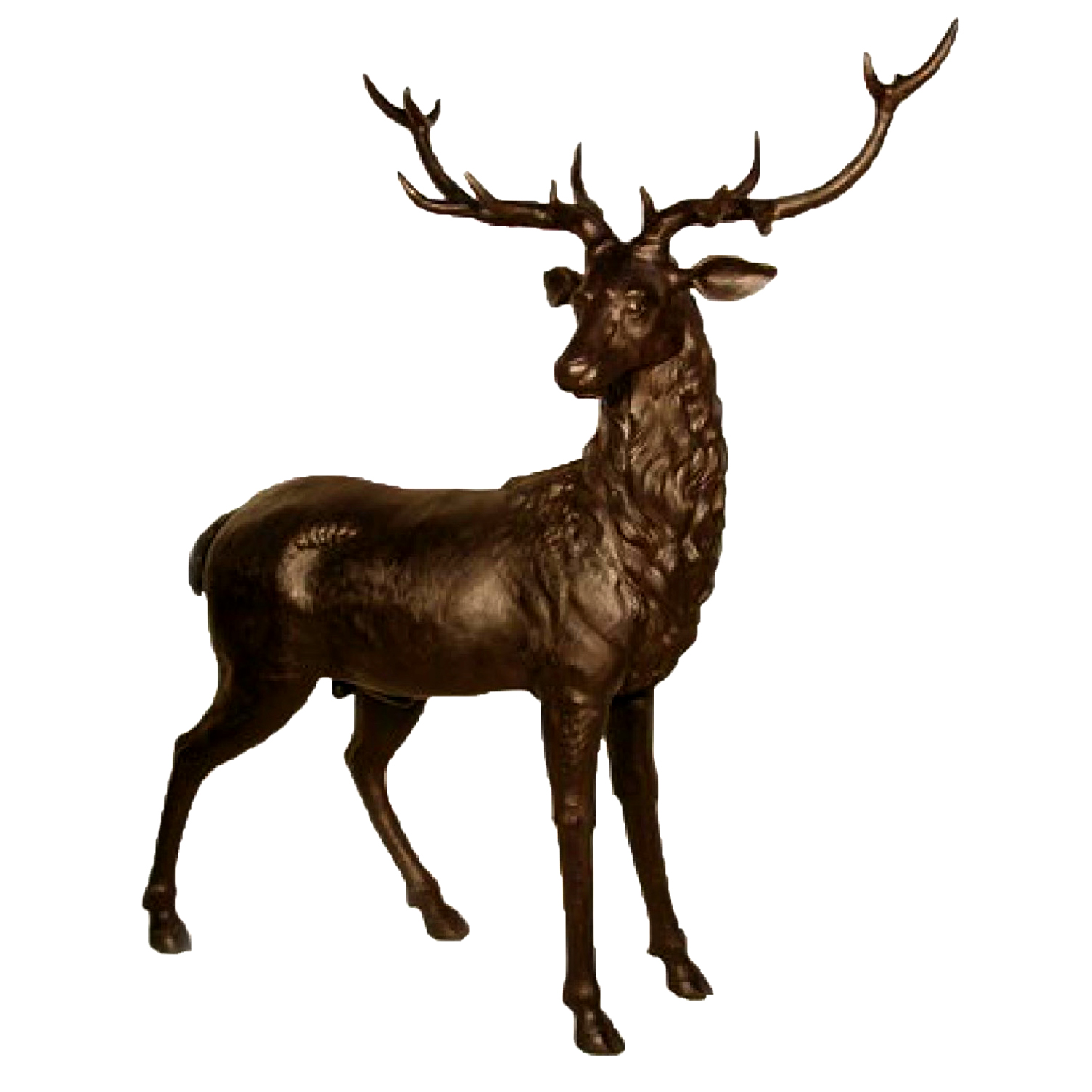 SRB056013M Bronze Male Deer Sculpture Metropolitan Galleries Inc.