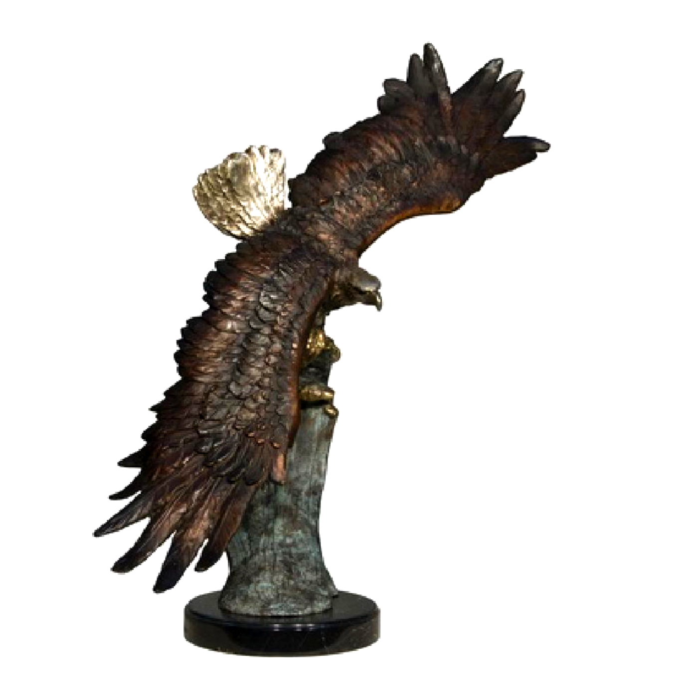 SRB056598 Bronze Eagle on Wave Sculpture Metropolitan Galleries Inc.