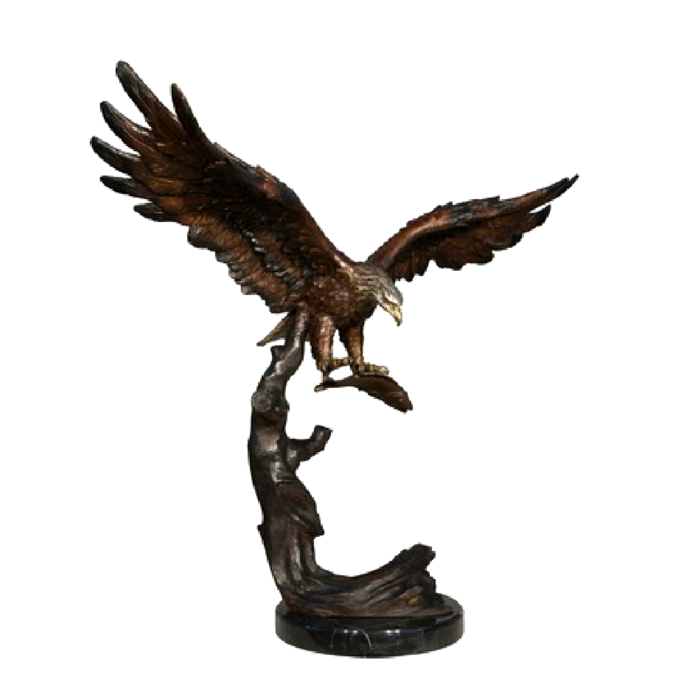 SRB056608 Bronze Flying Eagle Sculpture Metropolitan Galleries Inc.