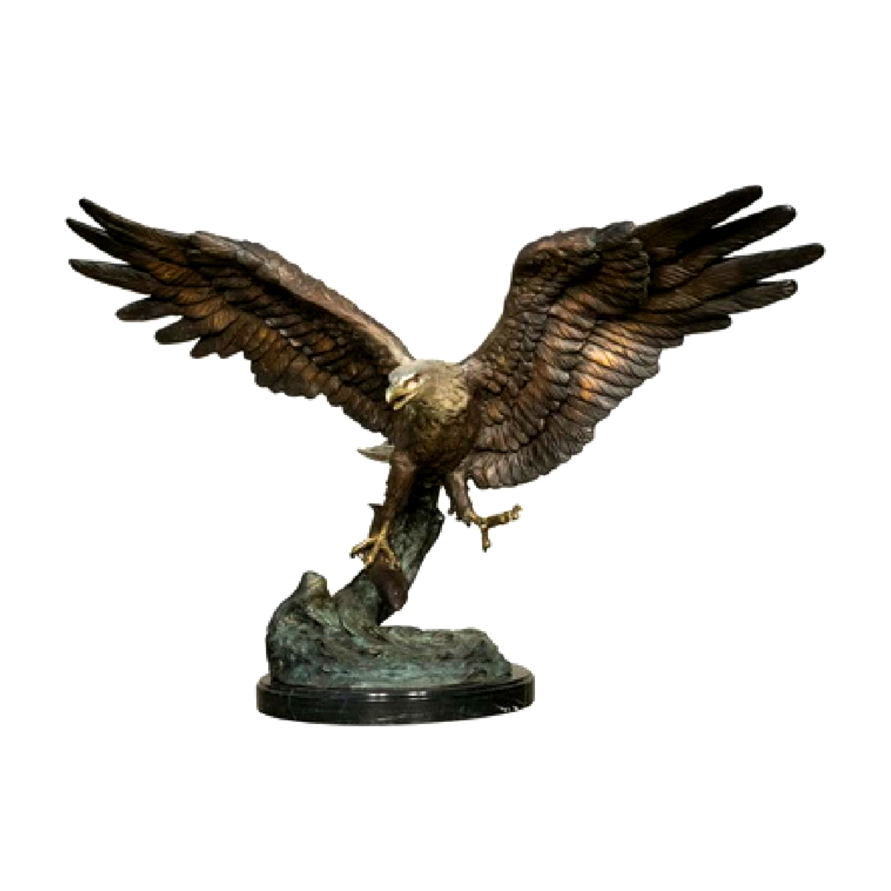 SRB056757 Bronze Flying Eagle Sculpture Metropolitan Galleries Inc.