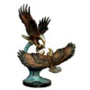 Bronze Two Eagle Sculpture
