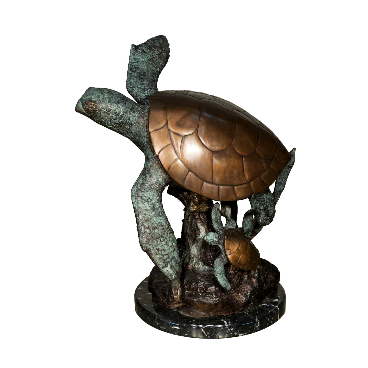 SRB058644 Bronze Sea Turtle Sculpture Metropolitan Galleries Inc.