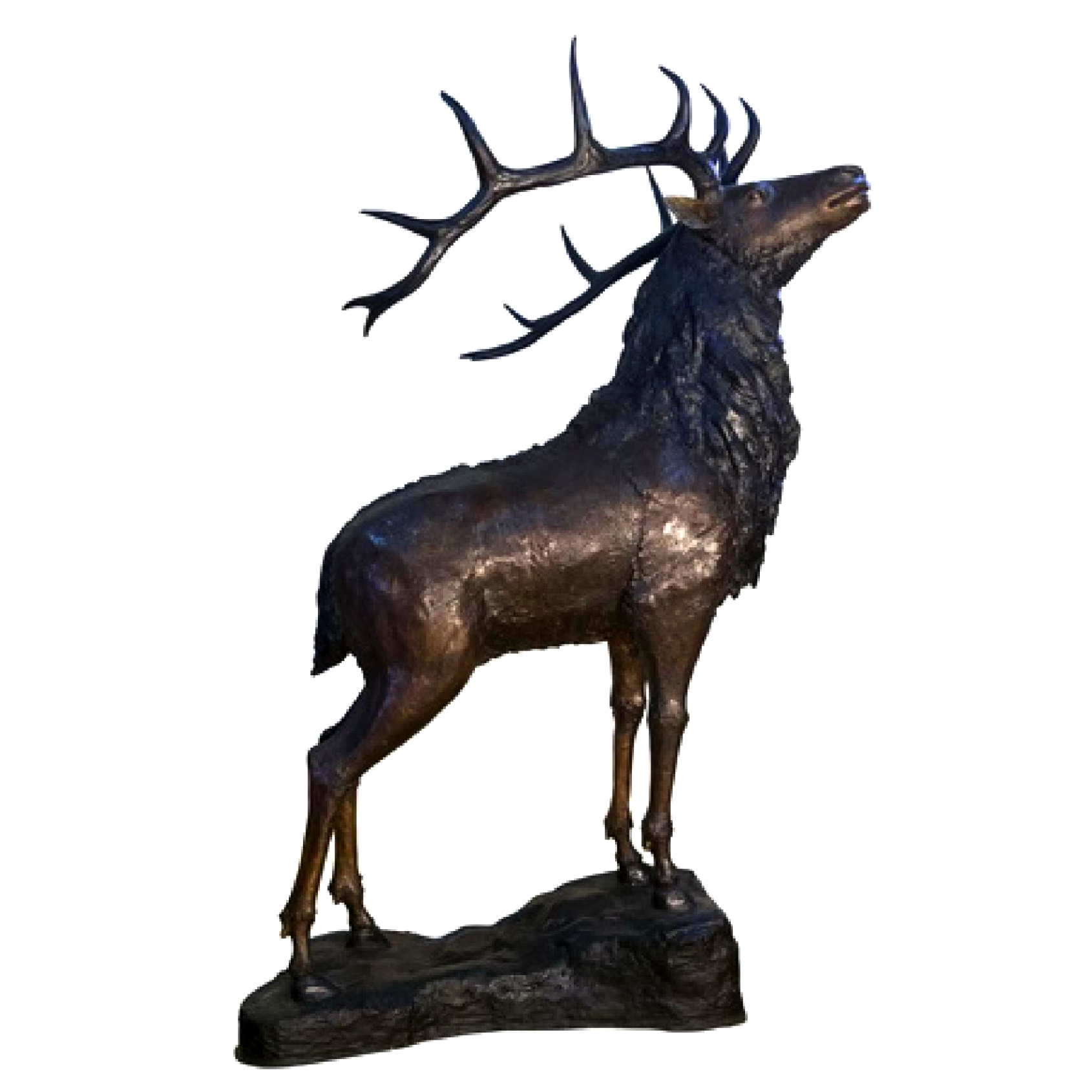 SRB082052 Bronze Large Deer Sculpture Metropolitan Galleries Inc.