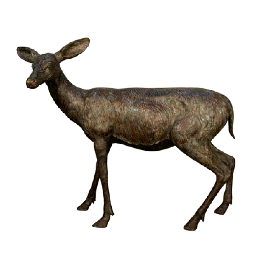 SRB084069 Bronze Female Deer Sculpture Metropolitan Galleries Inc.