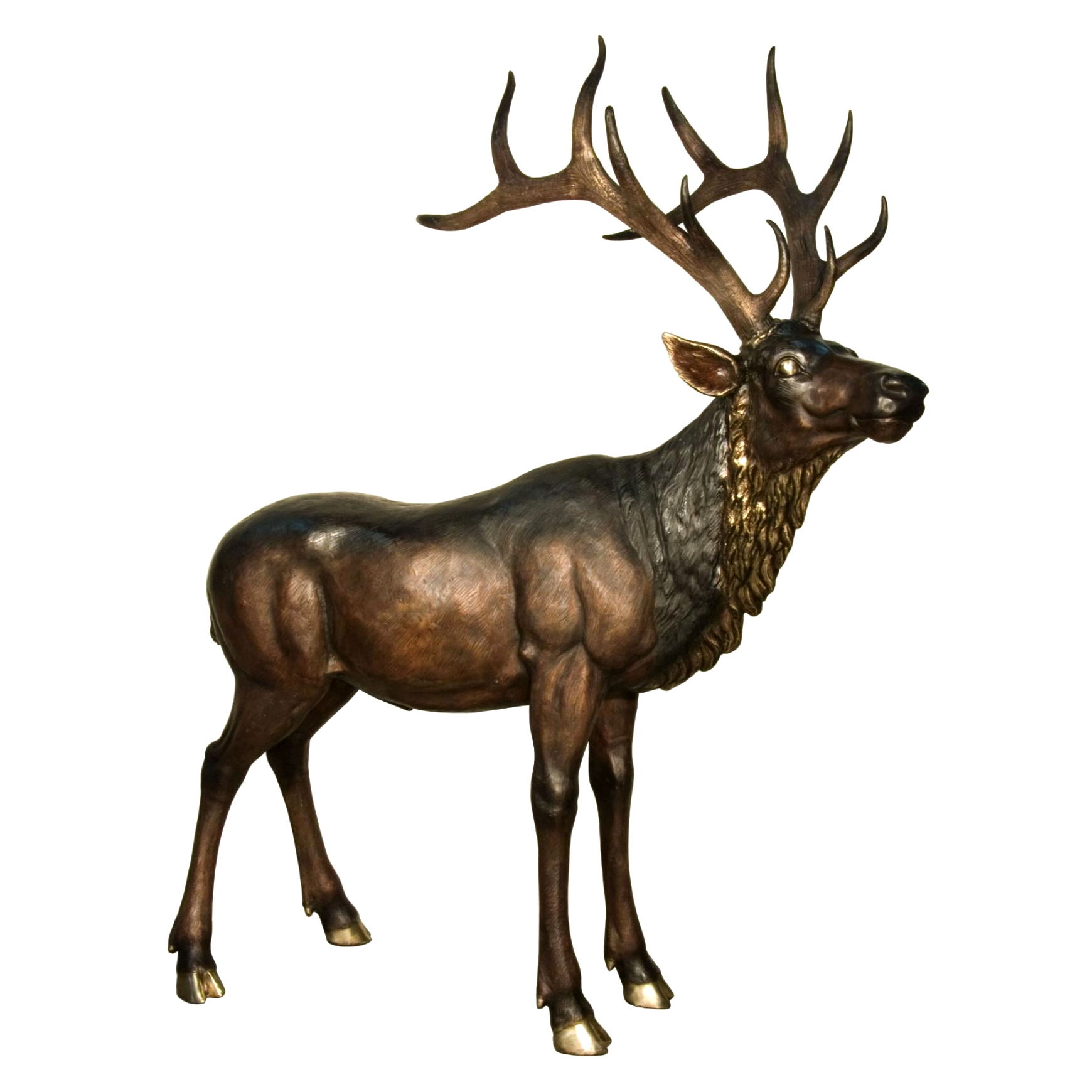 SRB096005 Bronze Deer Sculpture Metropolitan Galleries Inc.