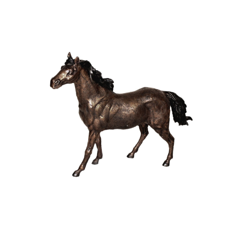 SRB10023-B Bronze Small Standing Horse Sculpture by Metropolitan Galleries Inc
