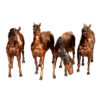 Bronze Four Small Horses Sculpture Set