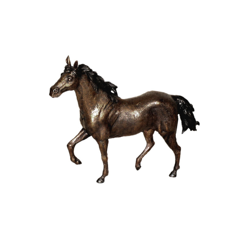 SRB10023-C Bronze Small Trotting Horse Sculpture by Metropolitan Galleries Inc