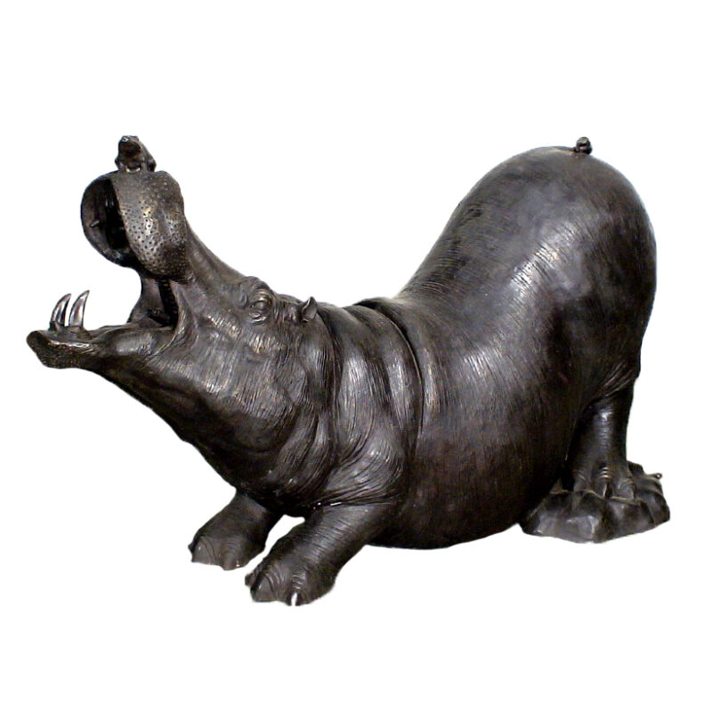 SRB10028 Bronze Hippopotamus Fountain Sculpture Metropolitan Galleries Inc.