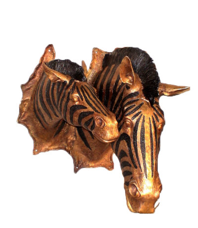 SRB10086 Bronze Zebra Head Sculpture Metropolitan Galleries Inc.