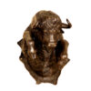 Bronze Bison Head Sculpture