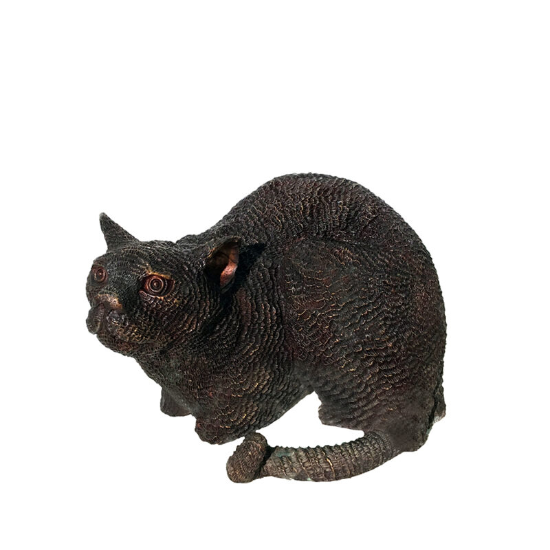 SRB15010 Bronze Sitting Cat Sculpture Metropolitan Galleries Inc.