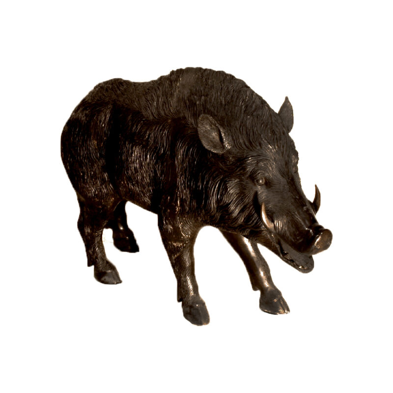 SRB15089 Bronze Wild Boar Sculpture by Metropolitan Galleries Inc