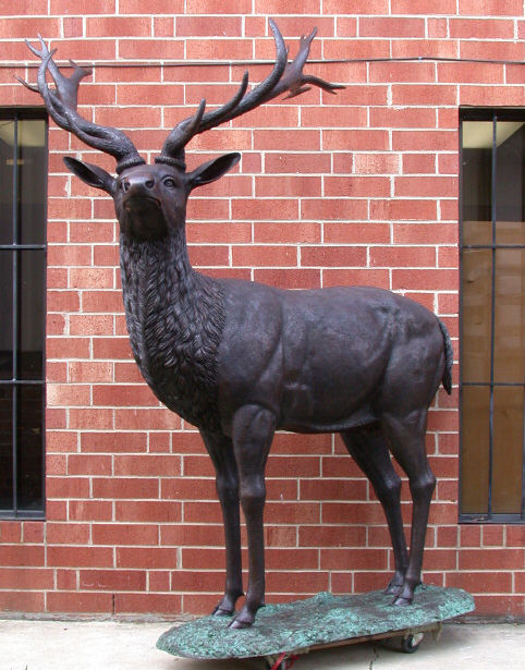 SRB46994 Bronze Large Deer SculptureBronze Large Deer Sculpture Metropolitan Galleries Inc.