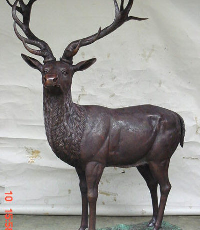 SRB46994 Bronze Large Deer SculptureBronze Large Deer Sculpture Metropolitan Galleries Inc.