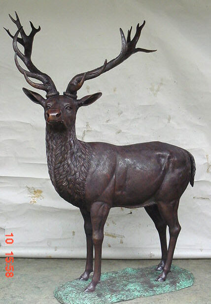 SRB46994 Bronze Large Deer SculptureBronze Large Deer Sculpture Metropolitan Galleries Inc.