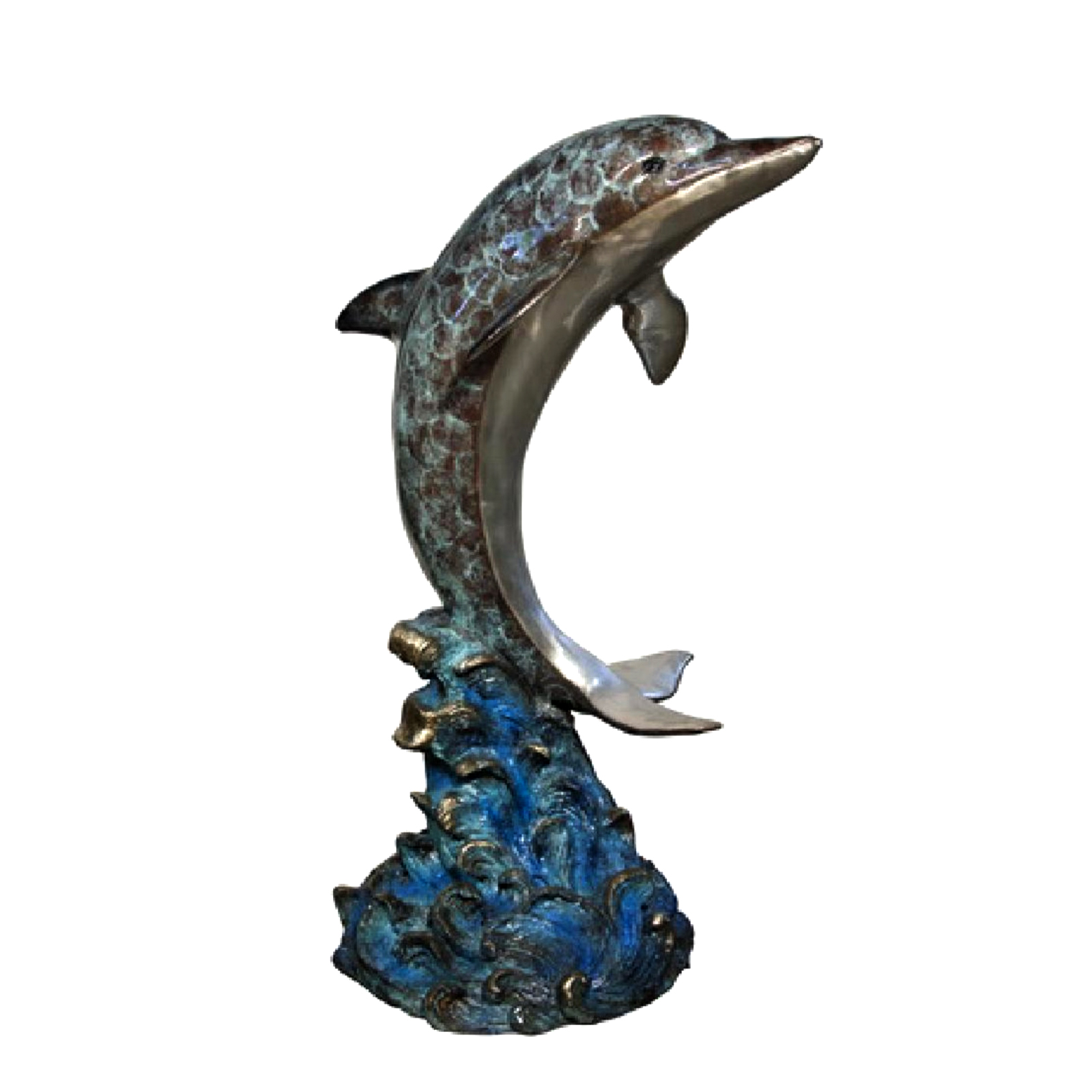 SRB28793-SP Bronze Dolphin Fountain Sculpture Metropolitan Galleries Inc.