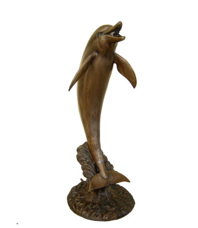 SRB703614 Bronze Dolphin Fountain Sculpture Metropolitan Galleries Inc.