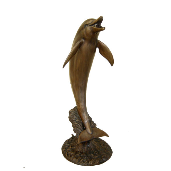 SRB703614 Bronze Dolphin Fountain Sculpture Metropolitan Galleries Inc.