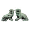 Bronze Chinese Foo Dog Sculpture Set