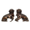 Bronze Chinese Foo Dog Sculpture Pair