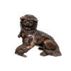 Bronze Chinese Foo Dog with Baby Sculpture