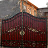 Iron Double Gate with Arch
