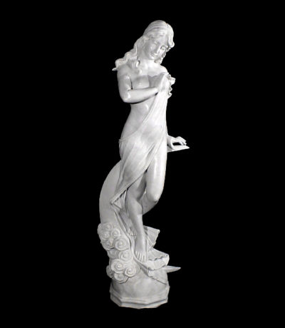 JBS302 Marble Lady with Cloth Sculpture Metropolitan Galleries Inc.