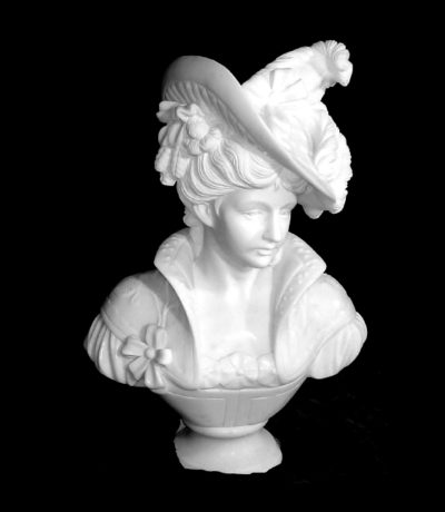 JBS304 Marble French Woman Bust Sculpture Metropolitan Galleries Inc.