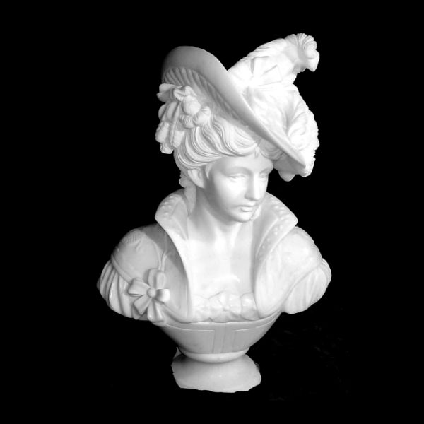 JBS304 Marble French Woman Bust Sculpture Metropolitan Galleries Inc.